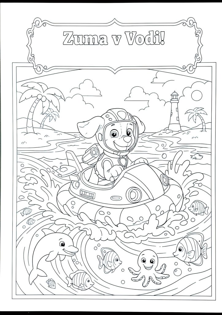 Pobarvajte pobarvanko tačke na patrulji zume na vodi