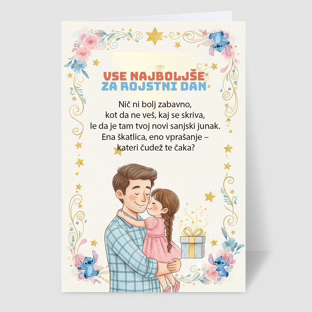 Verz za hčerkin rojstni dan ob darilu blind box