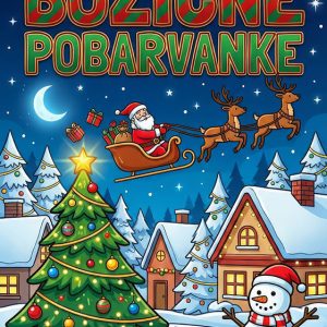 Božične Pobarvanke A4 52 strani digitalna oblika