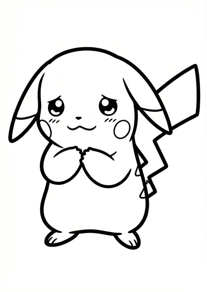 Cute Pikachu Pobarvanka