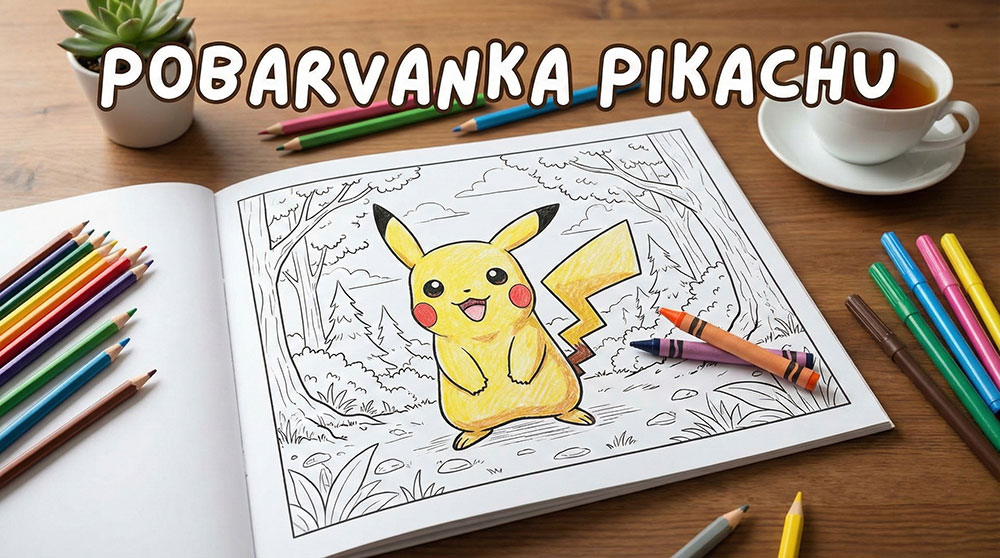 Pobarvanke Pikachu Featured Slika