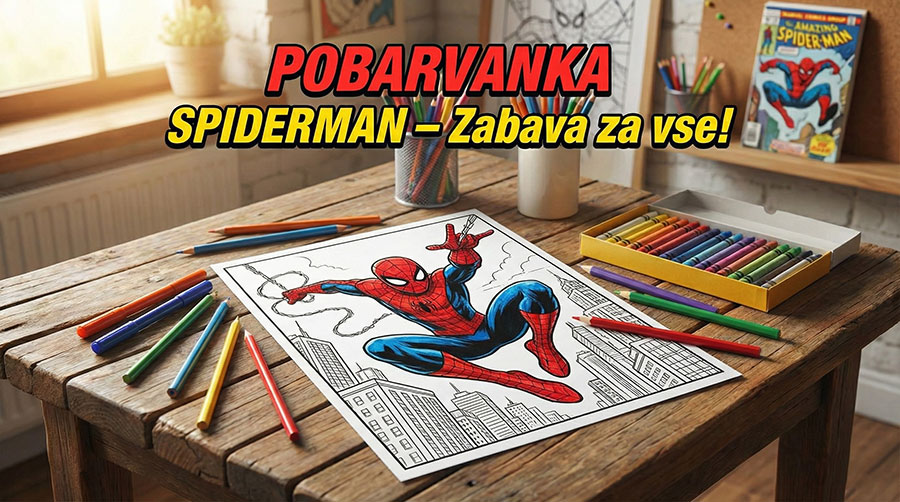 Spiderman Pobarvanke za Otroke